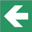 Znak: Kierunek Drogi Ewakuacyjnej W Lewo