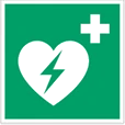 Znak: Defibrylator Aed