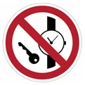Znak: Zakaz Wstepu Z Przedmiotami Metalowymi I Zegarkami