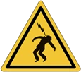 Znak ostrzegawczy przed niebezpiecznym napięciem elektrycznym